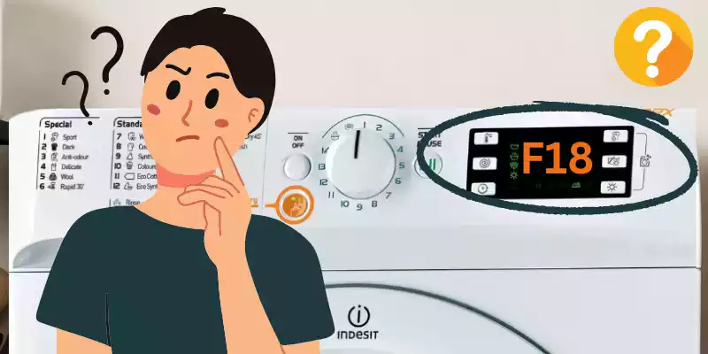 کد خطای F18 در ماشین لباسشویی ایندزیت